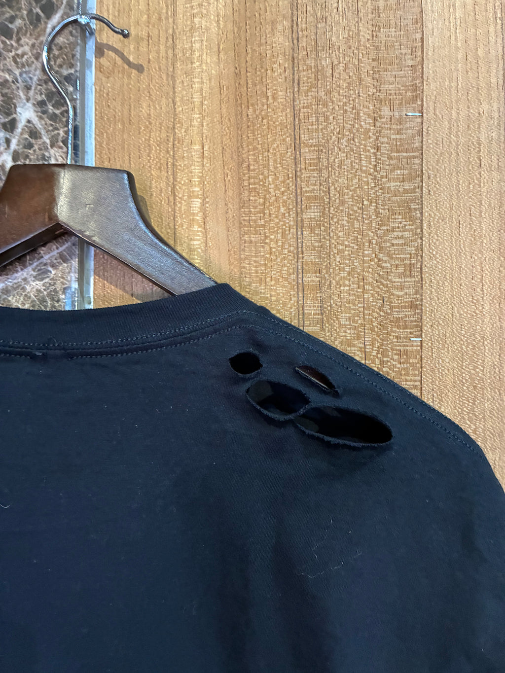 PARISWOOD SIGN OG TEE SHIRT DISTRESSED BLACK