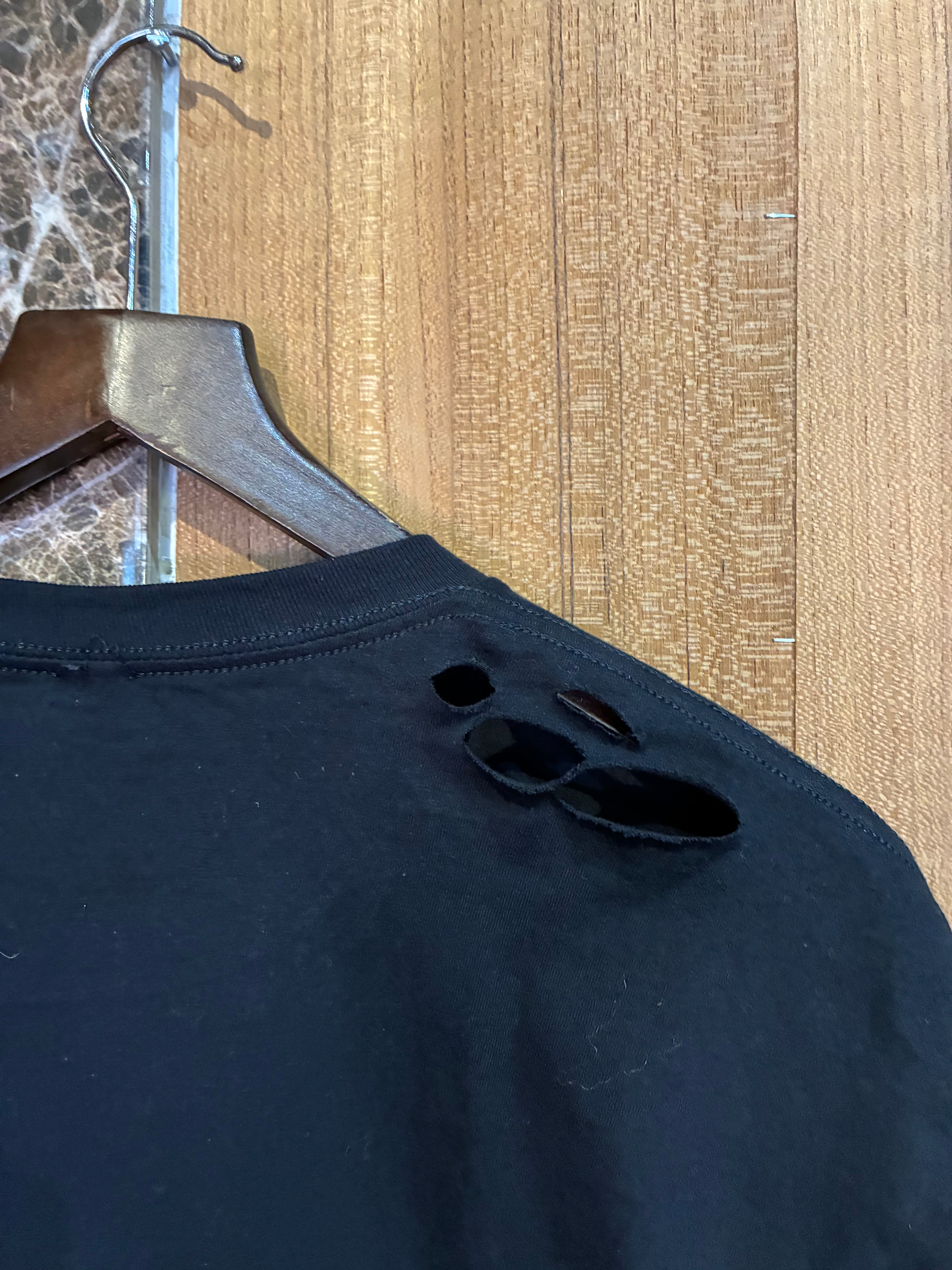 PARISWOOD SIGN OG TEE SHIRT DISTRESSED BLACK