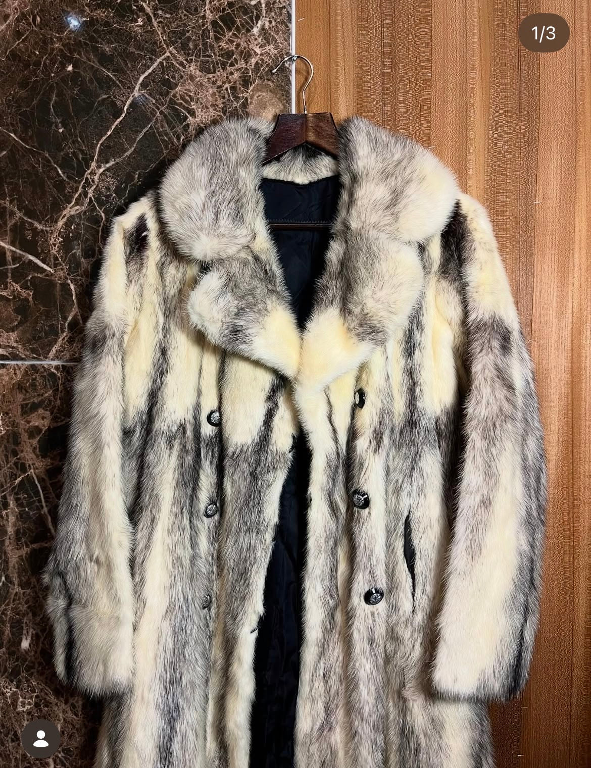 WHITE MINK LONG FUR