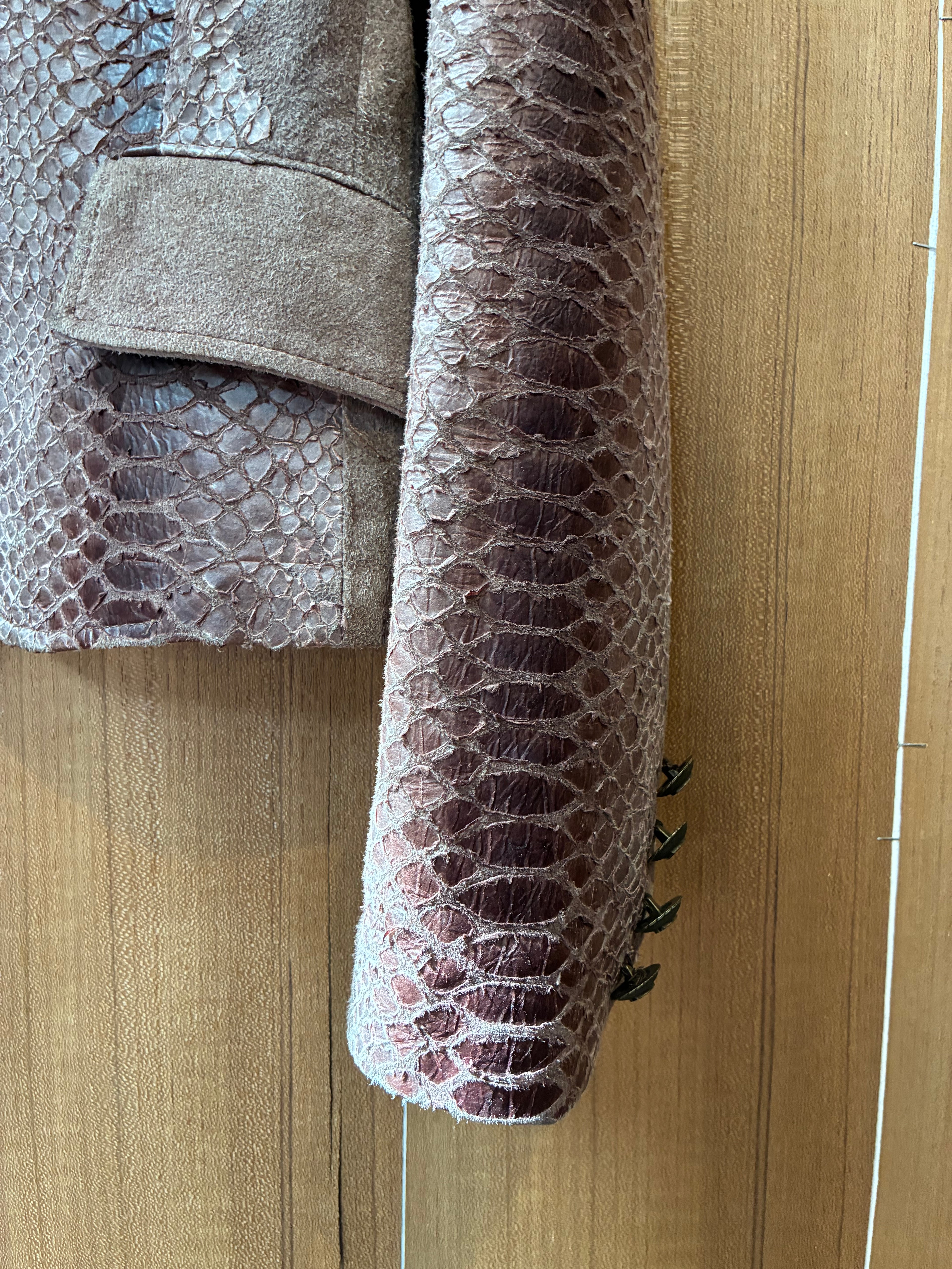 SUEDE SNAKE TREATMENT JACKET