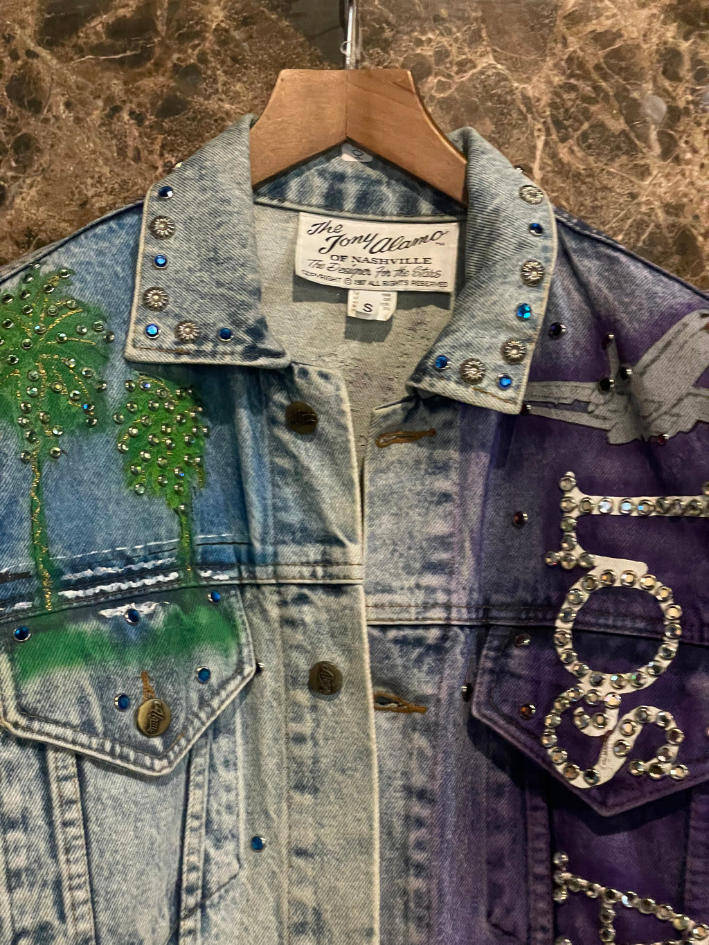 TONY ALAMO LOS ANGELES DENIM STRASS JACKET