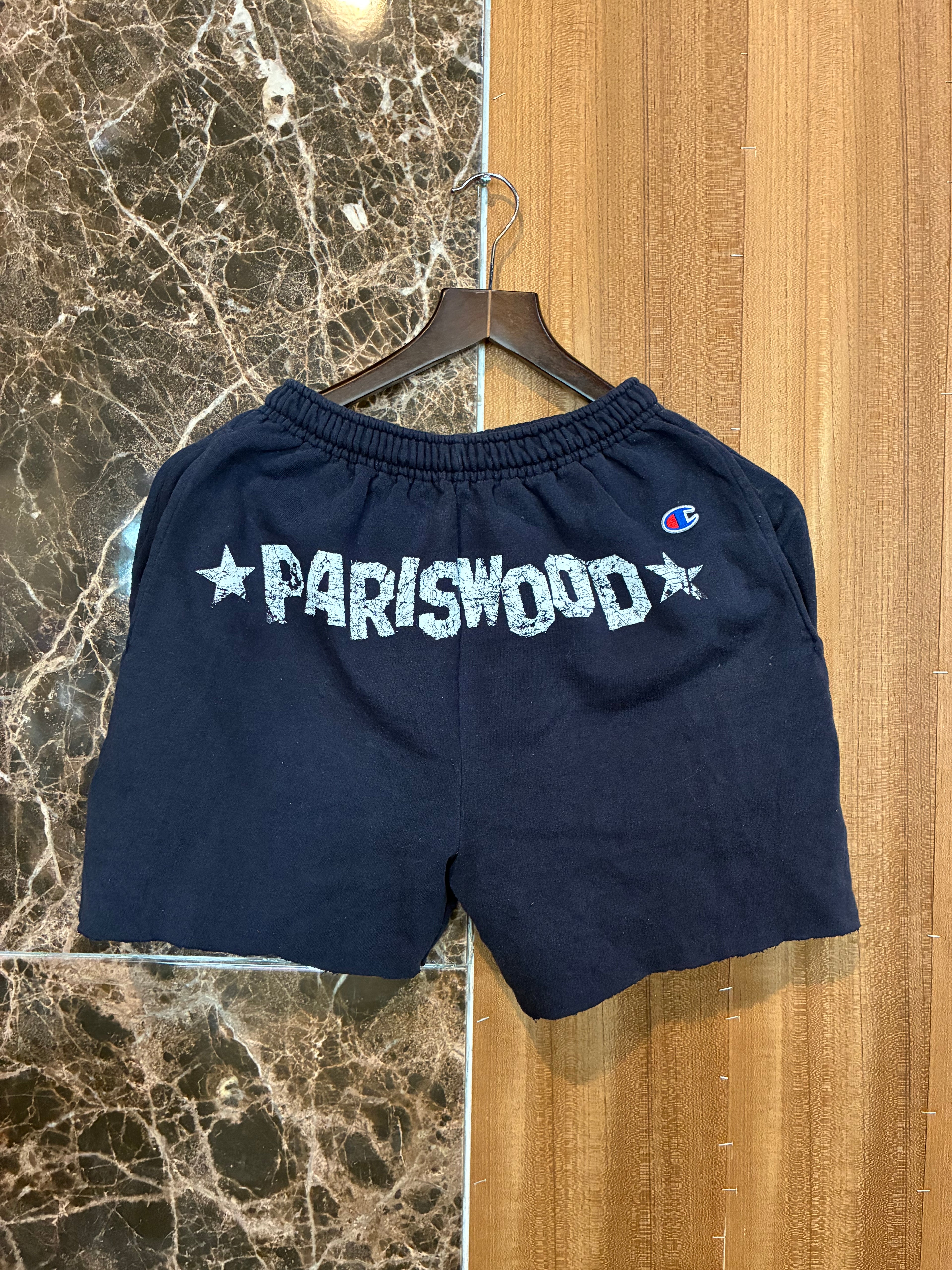 PARISWOOD SIGN CHAMPION JERSEY SHORT NAVY