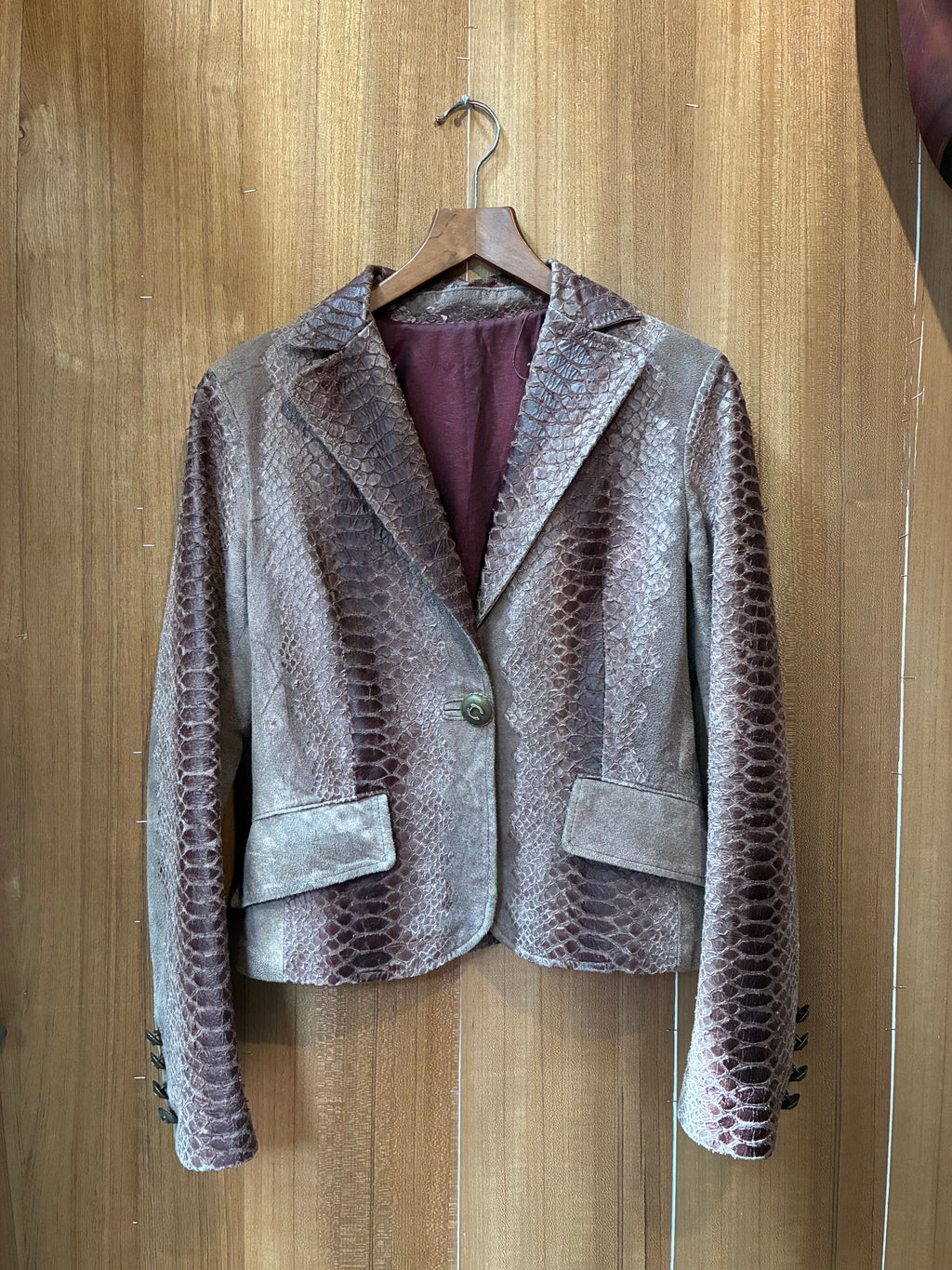 SUEDE SNAKE TREATMENT JACKET
