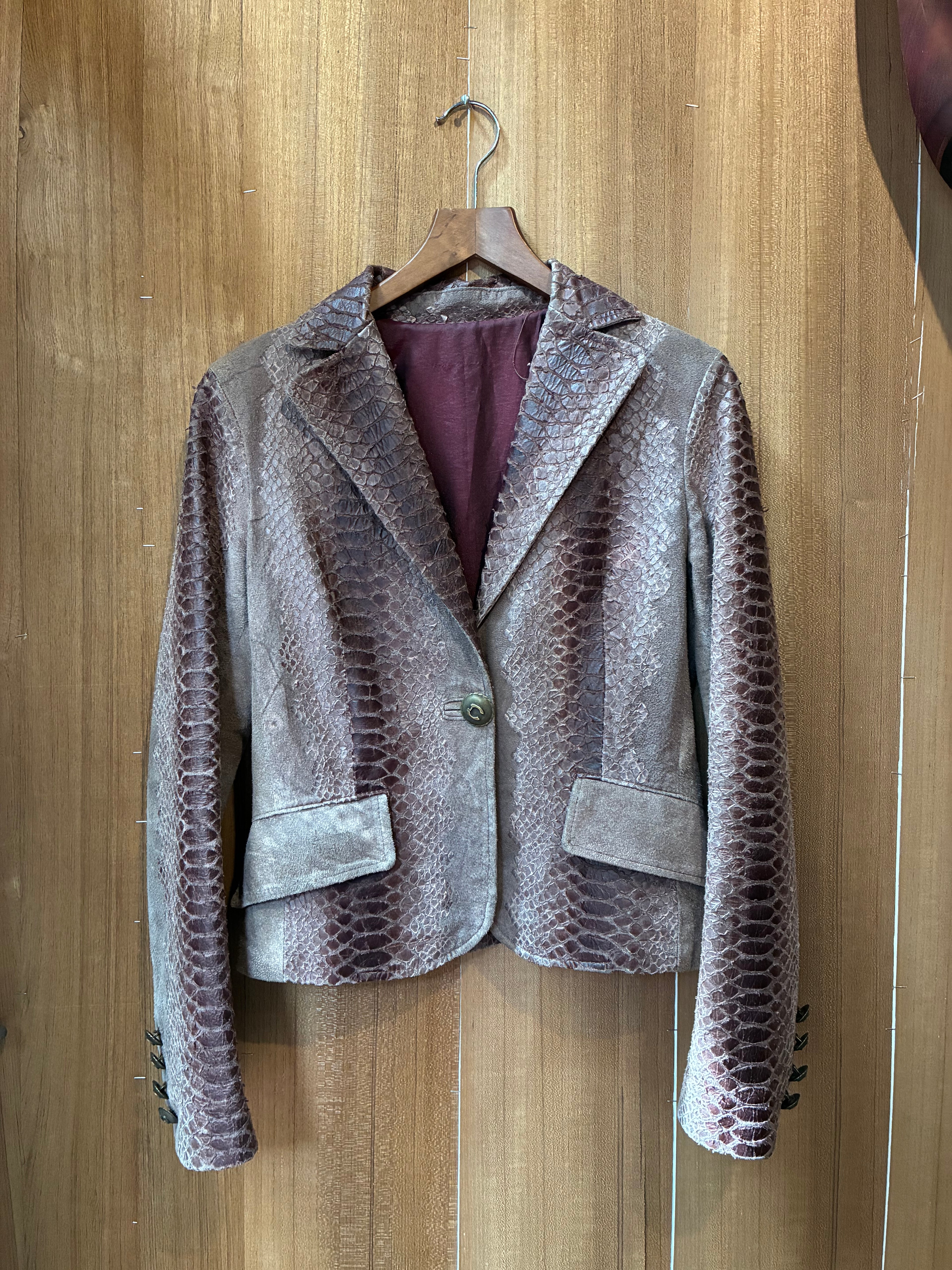SUEDE SNAKE TREATMENT JACKET