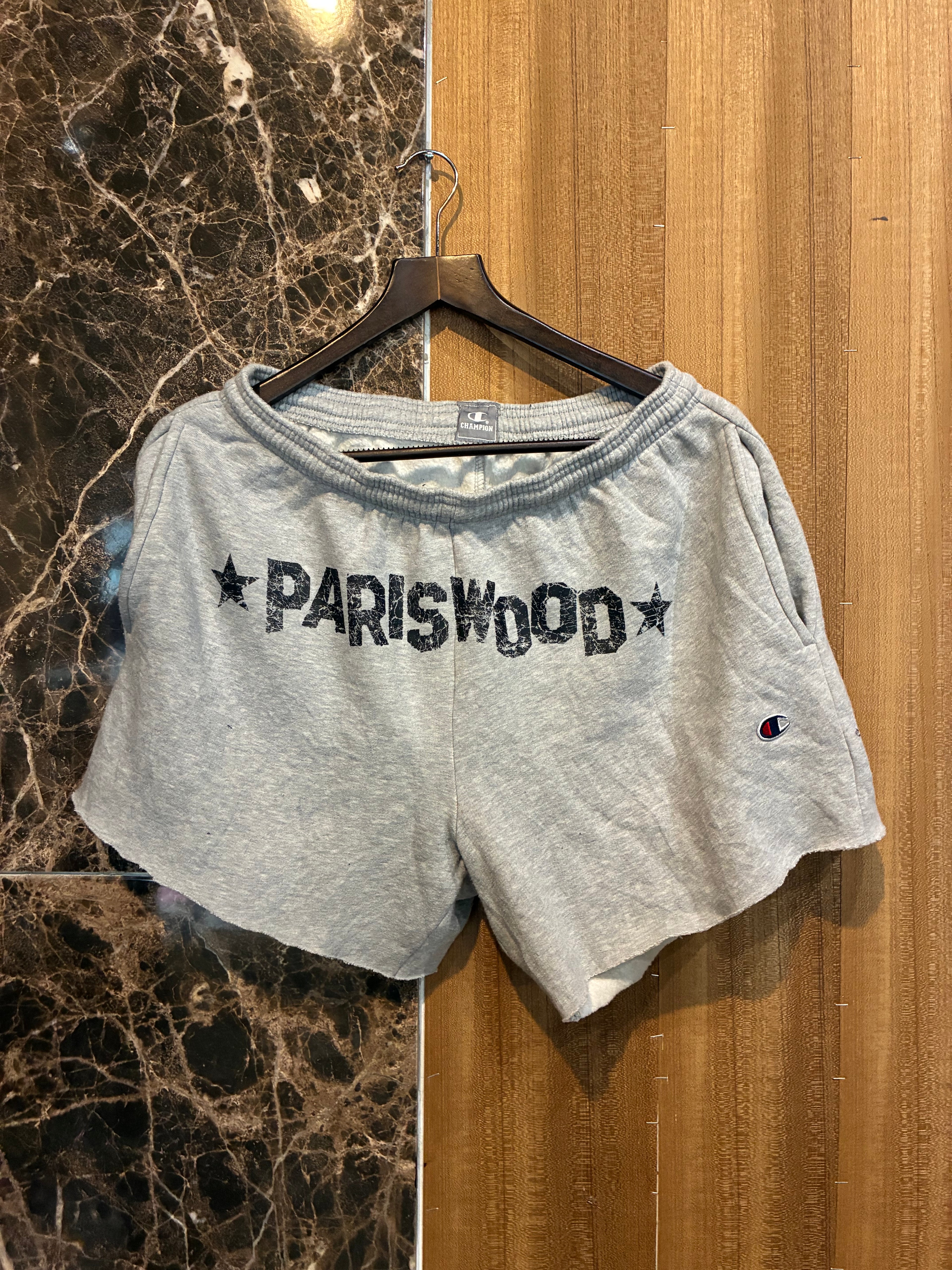 PARISWOOD SIGN CHAMPION JERSEY SHORT GREY