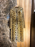 LEOPARD FUR COAT WITH BELT