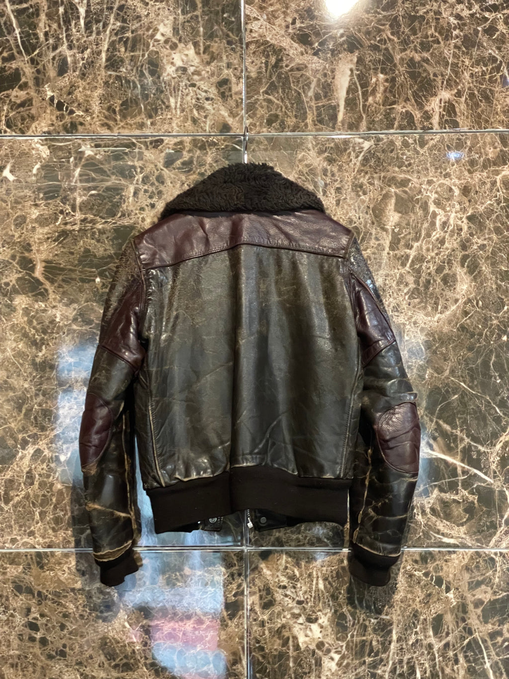 SCHOTT 674 REPAIRED LEATHER JACKET