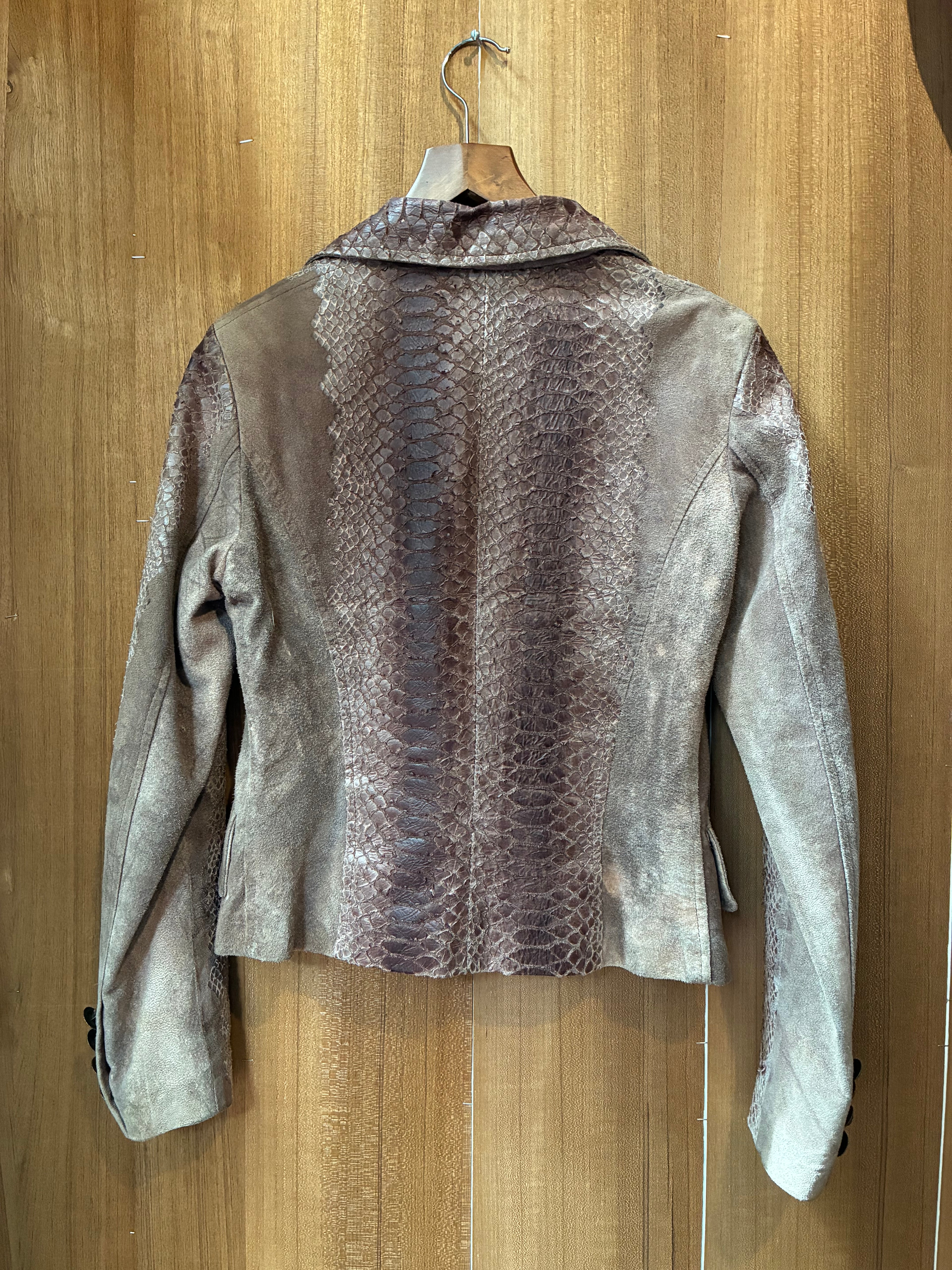 SUEDE SNAKE TREATMENT JACKET