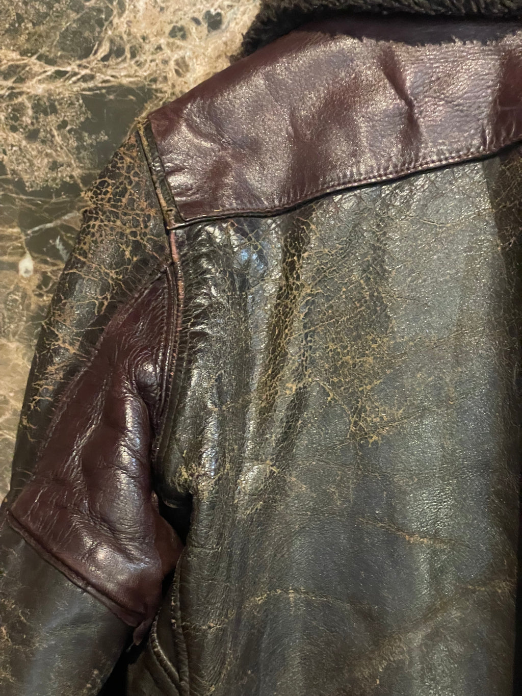 SCHOTT 674 REPAIRED LEATHER JACKET
