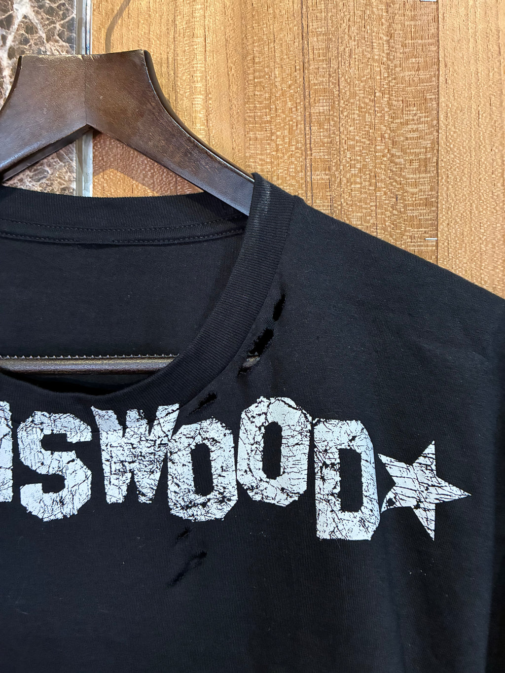 PARISWOOD SIGN OG TEE SHIRT DISTRESSED BLACK