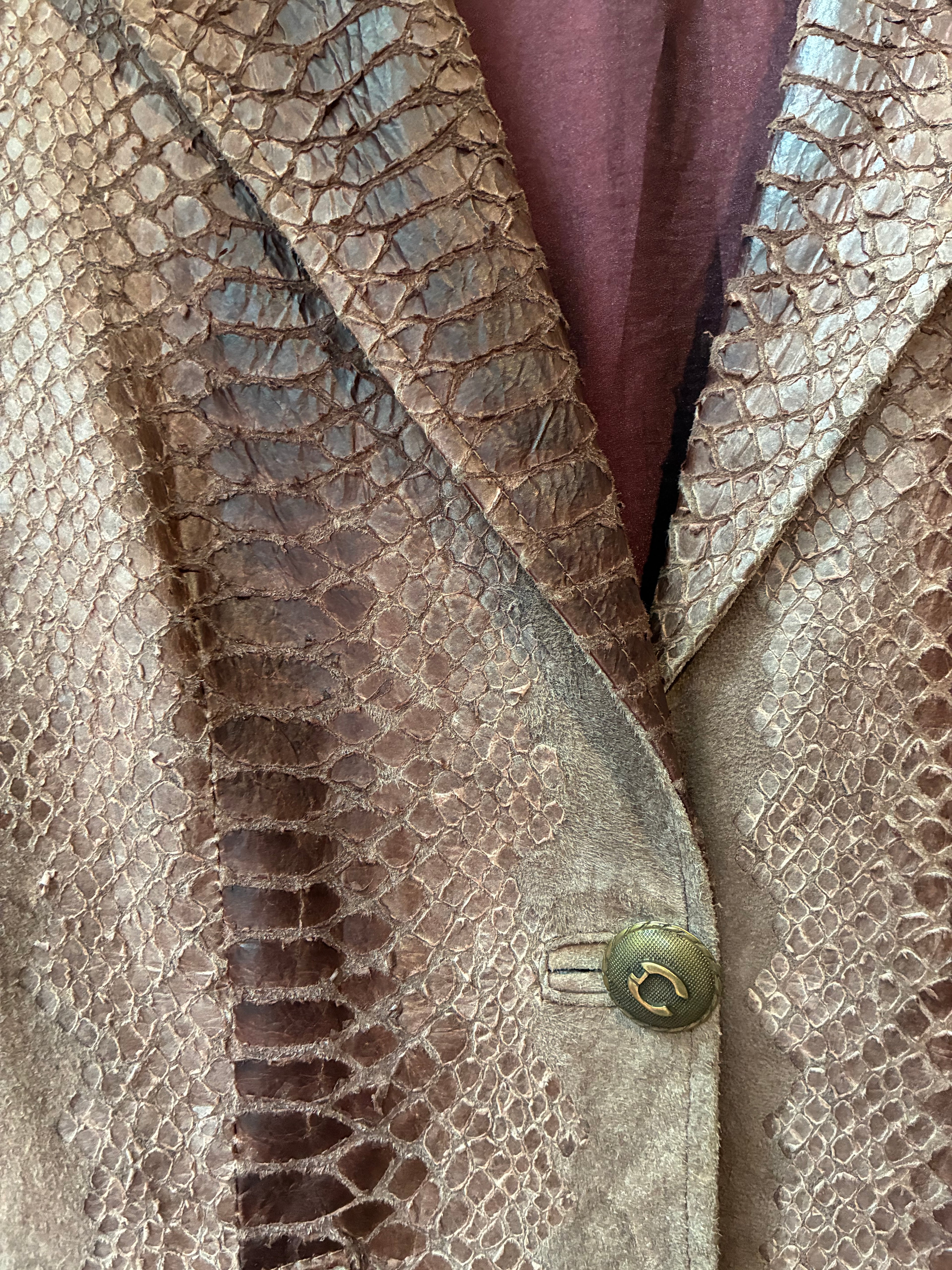 SUEDE SNAKE TREATMENT JACKET