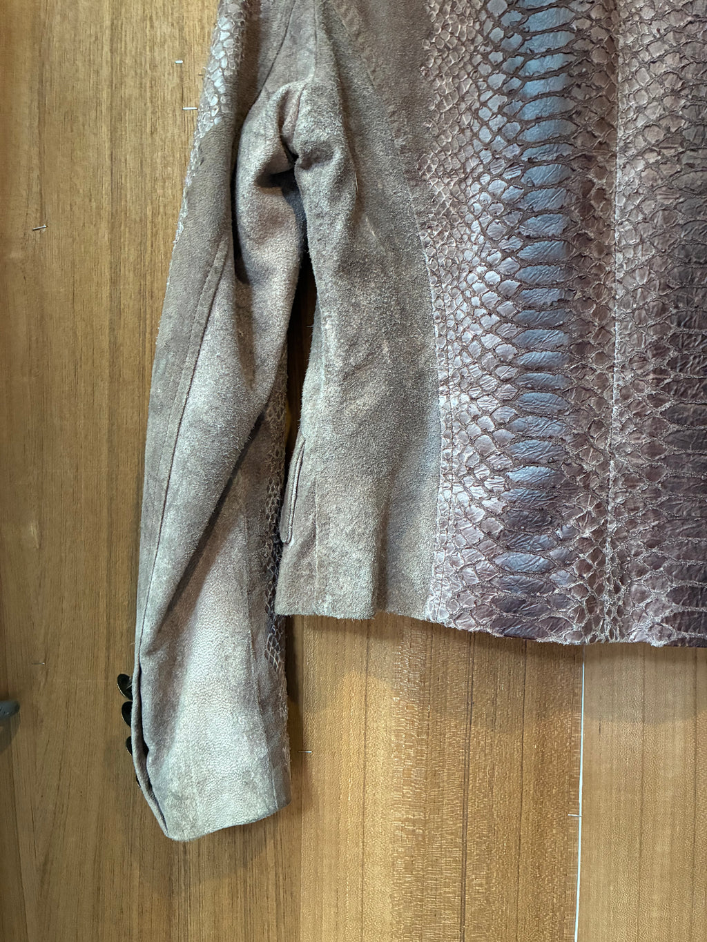 SUEDE SNAKE TREATMENT JACKET