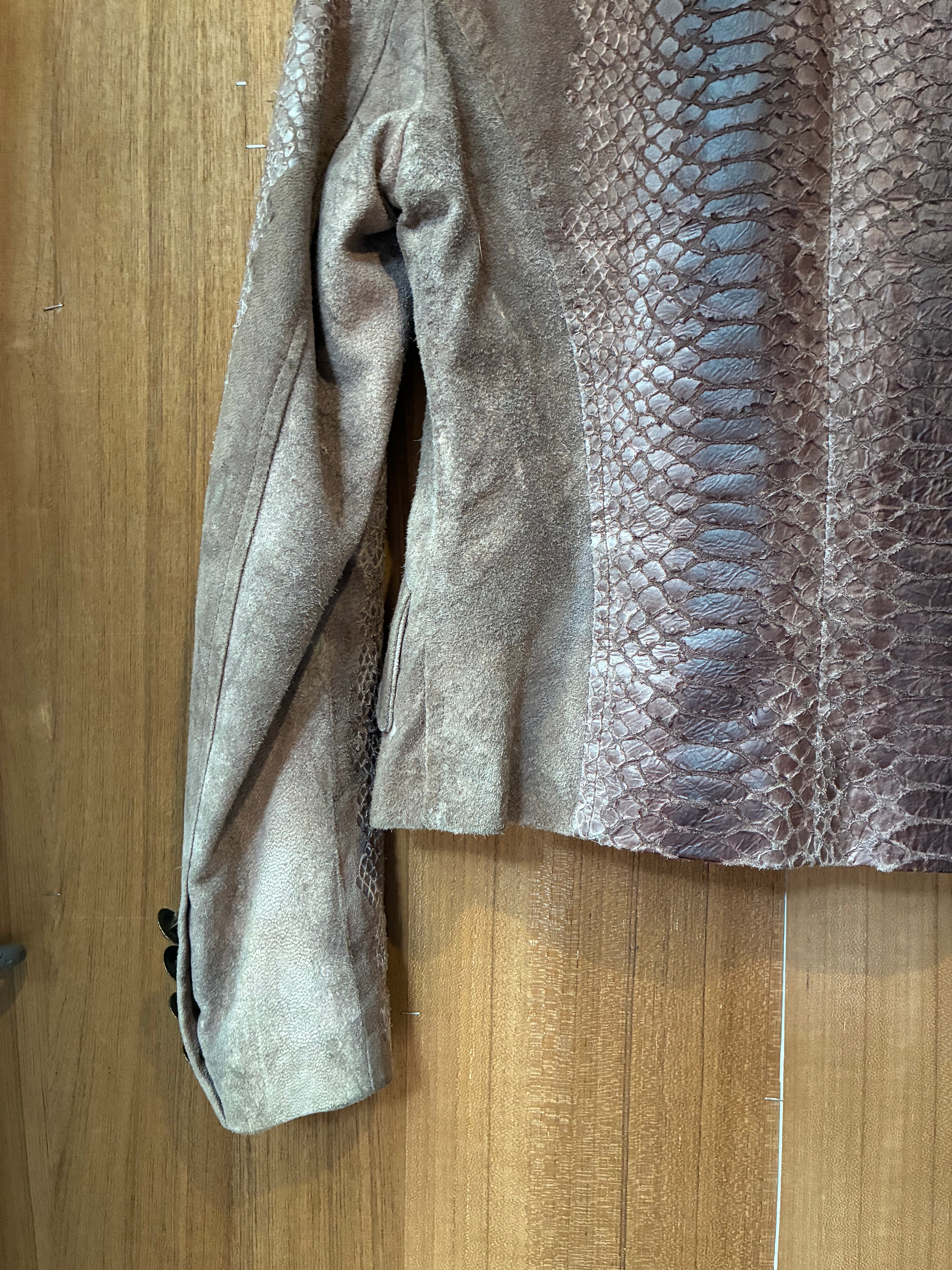SUEDE SNAKE TREATMENT JACKET