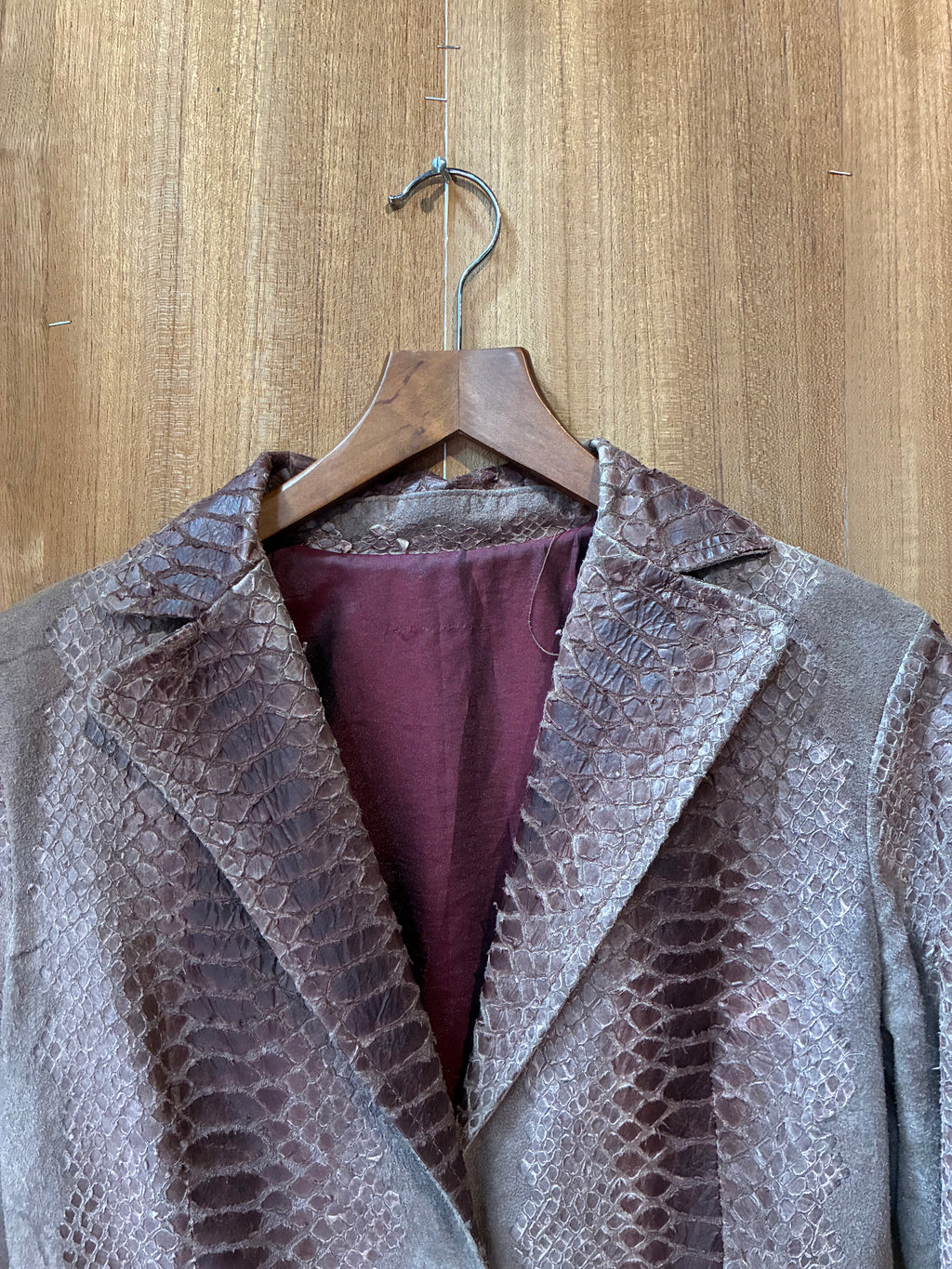 SUEDE SNAKE TREATMENT JACKET