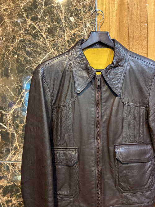 70S LEATHER BLOUSON
