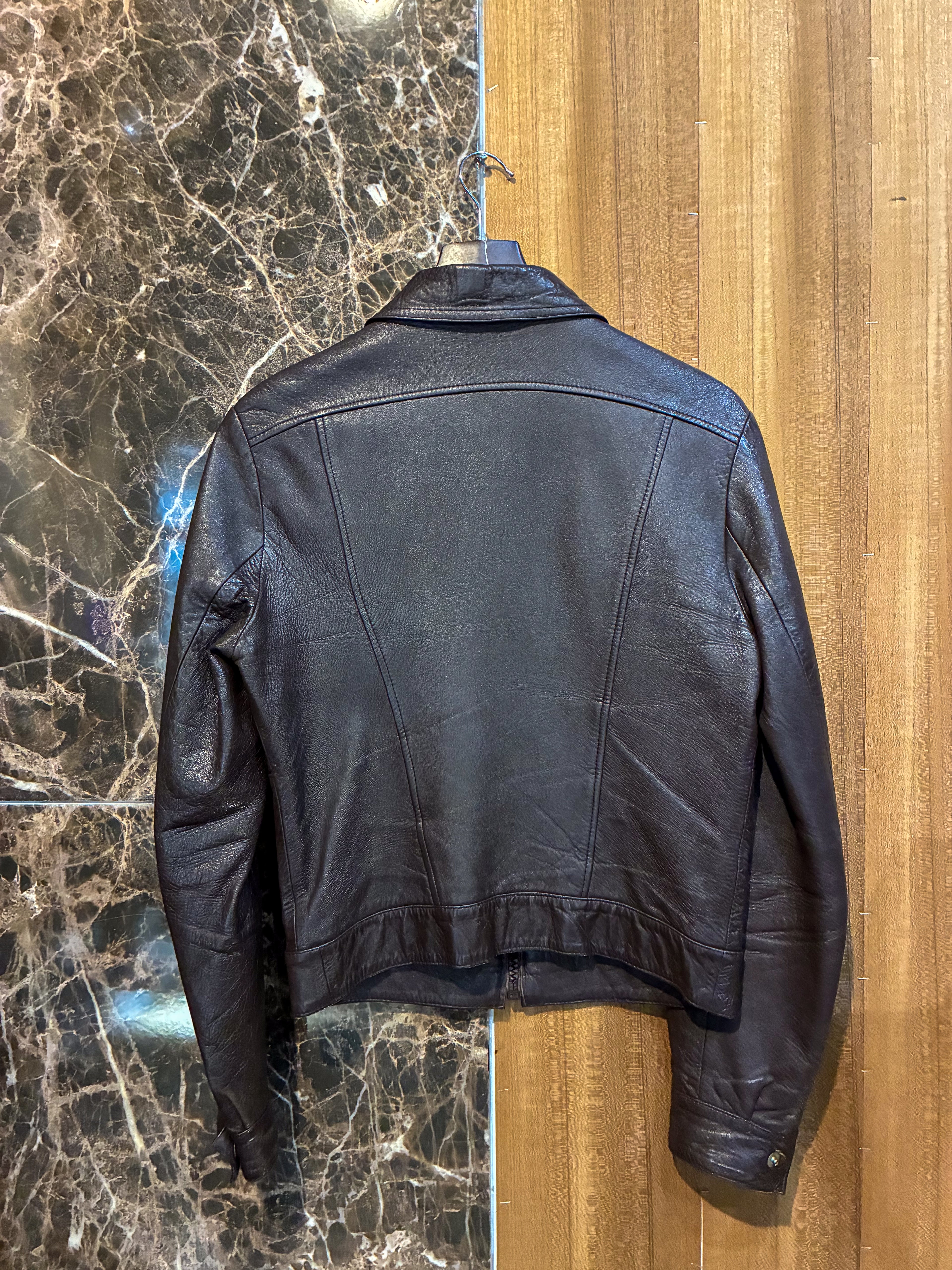 70S LEATHER BLOUSON