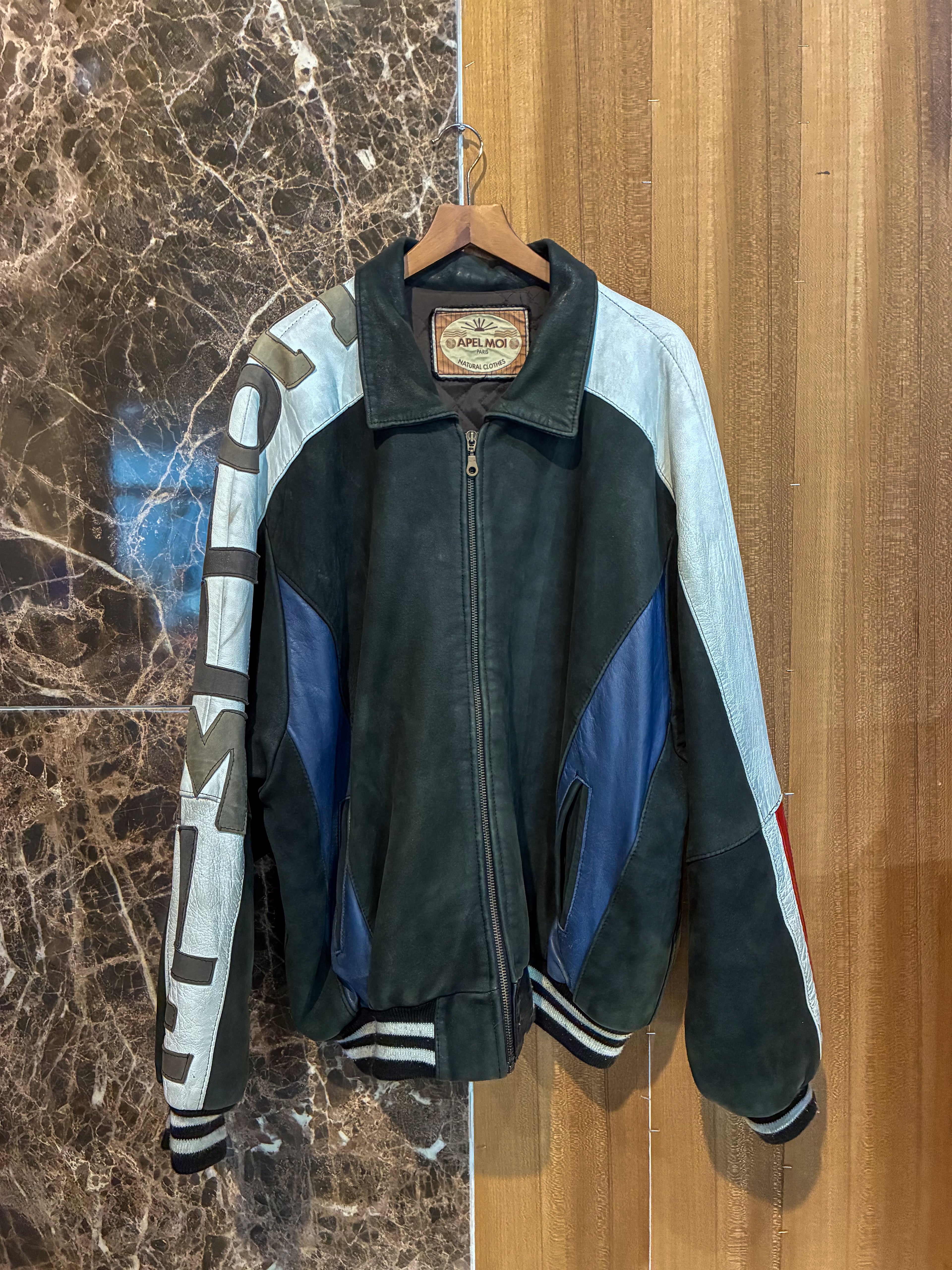 LEATHER PATCHWORK BOMBER COLLMIE PARIS