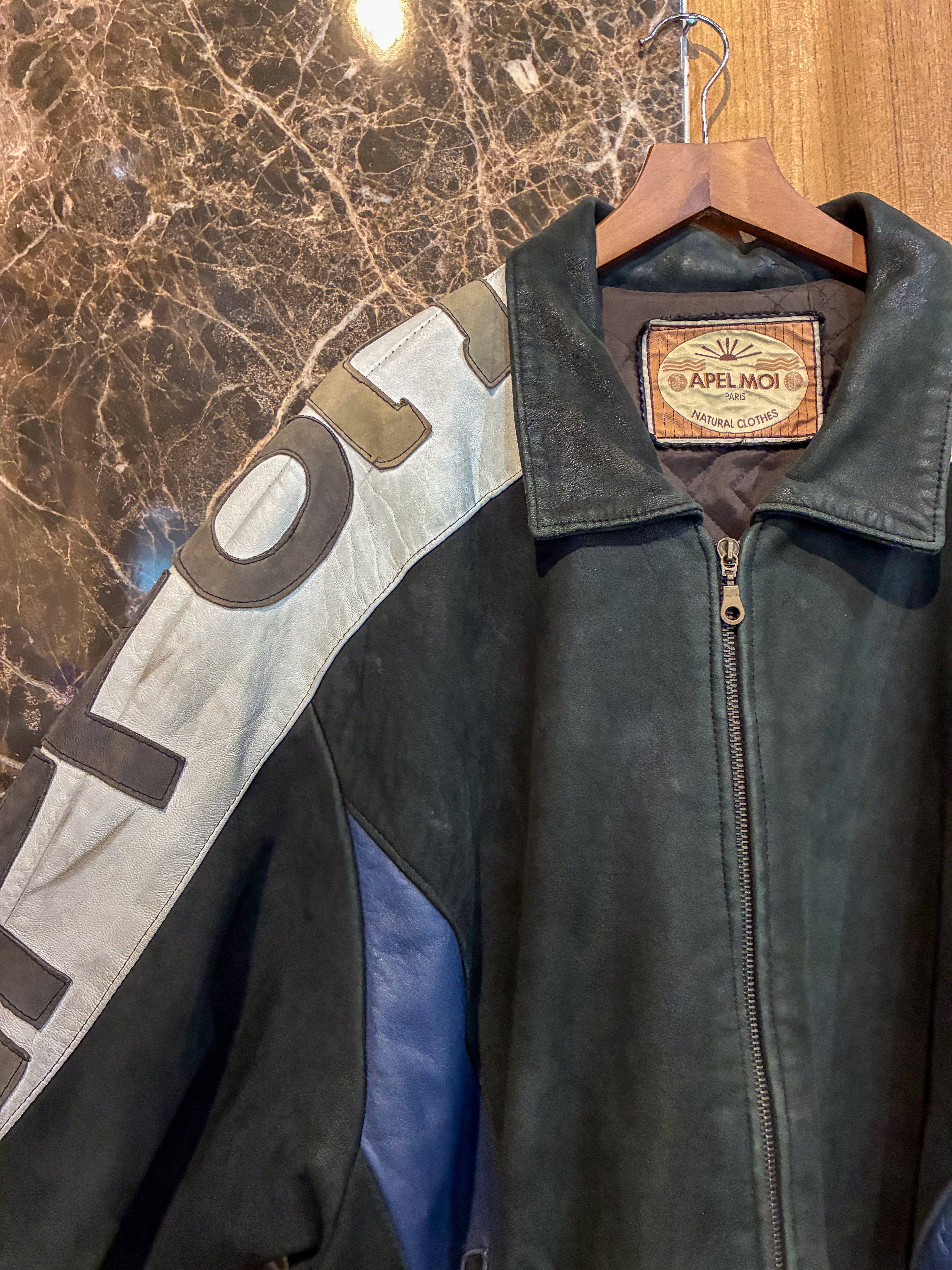 LEATHER PATCHWORK BOMBER COLLMIE PARIS