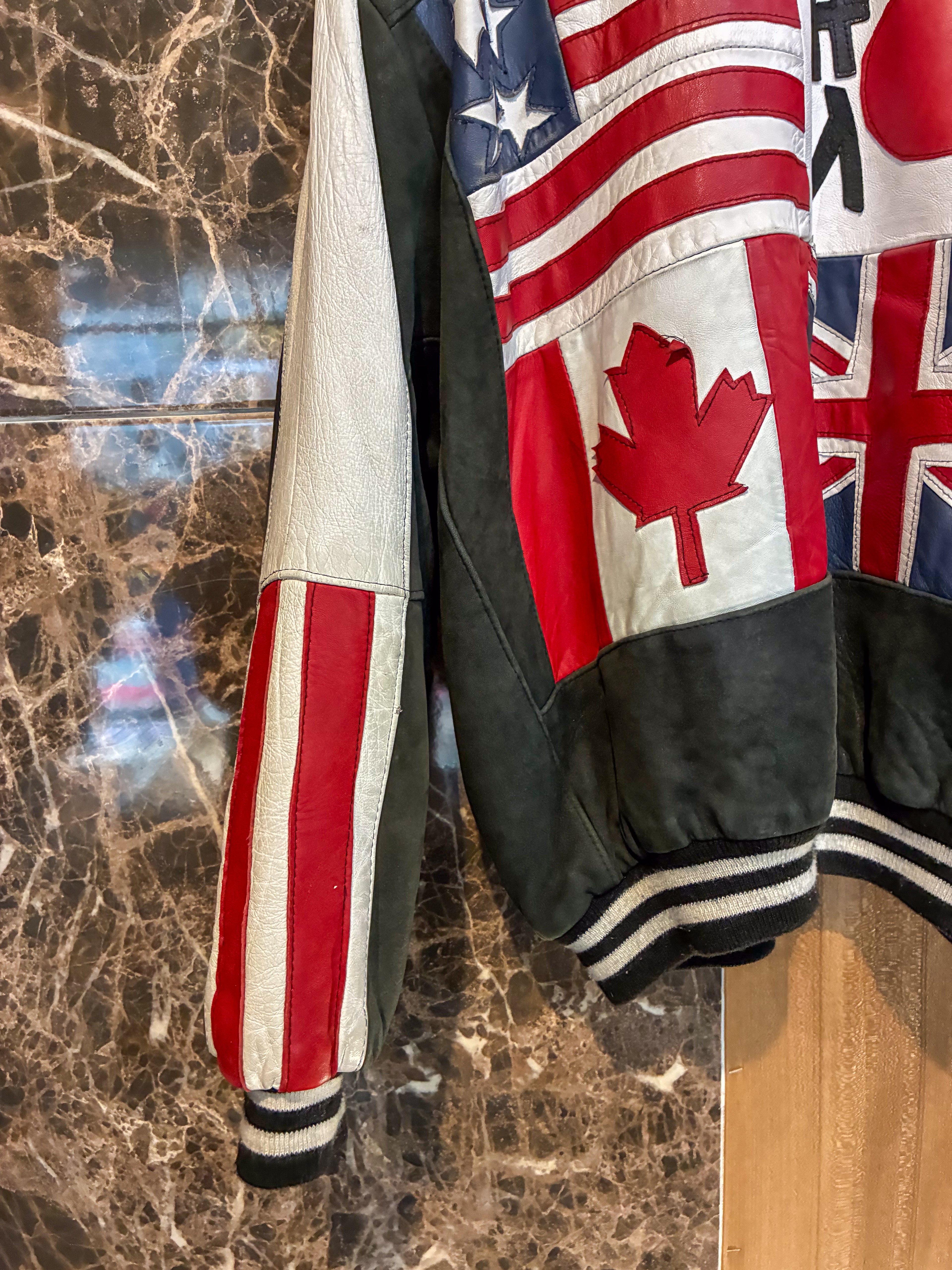 LEATHER PATCHWORK BOMBER COLLMIE PARIS